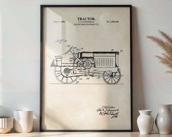 1935 Tractor Patent Print | Antique Farm Tractor Wall Art | DIGITAL DOWNLOAD| #1172V