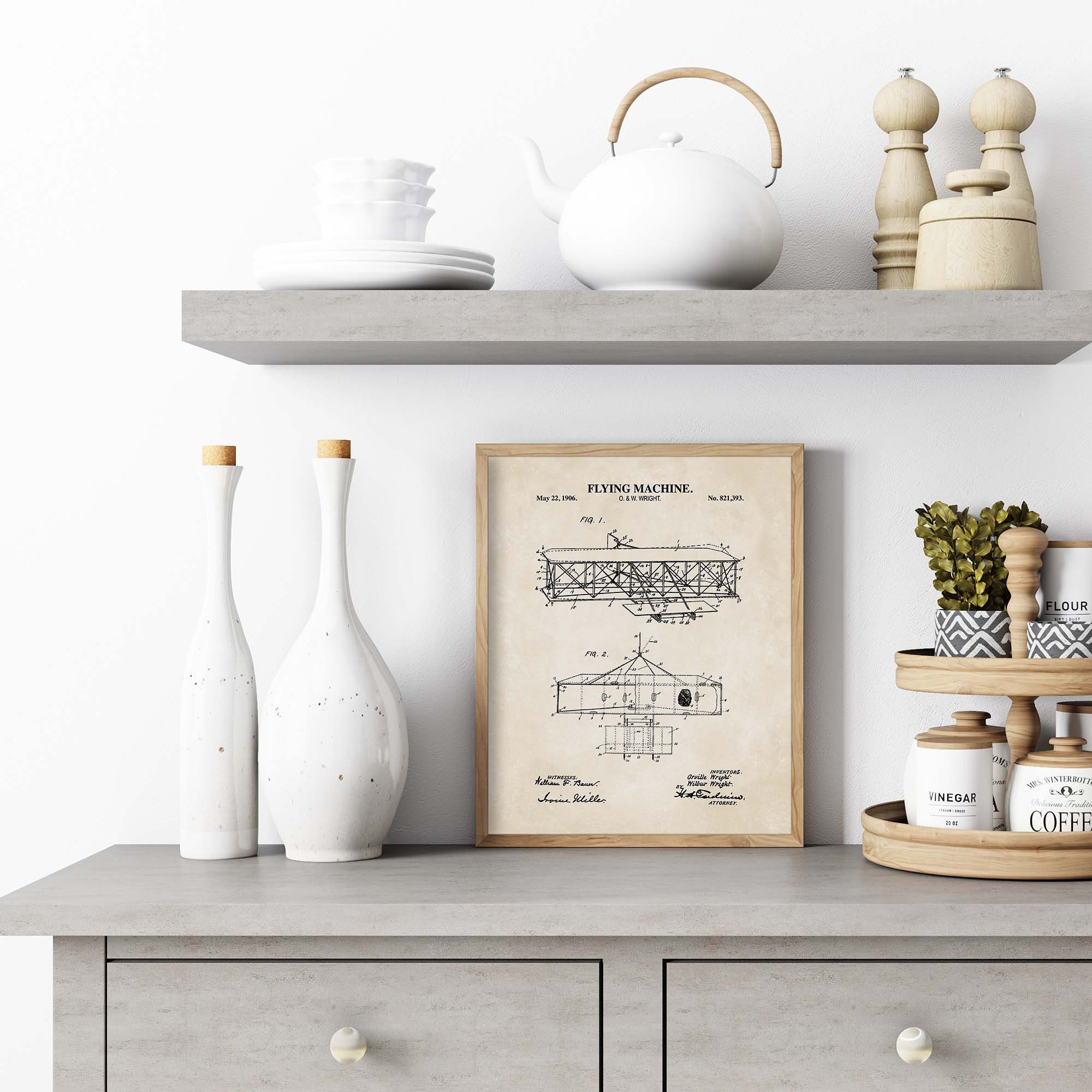 Airplane Patent Art Print | Vintage Aviation Decor | DIGITAL DOWNLOAD ...