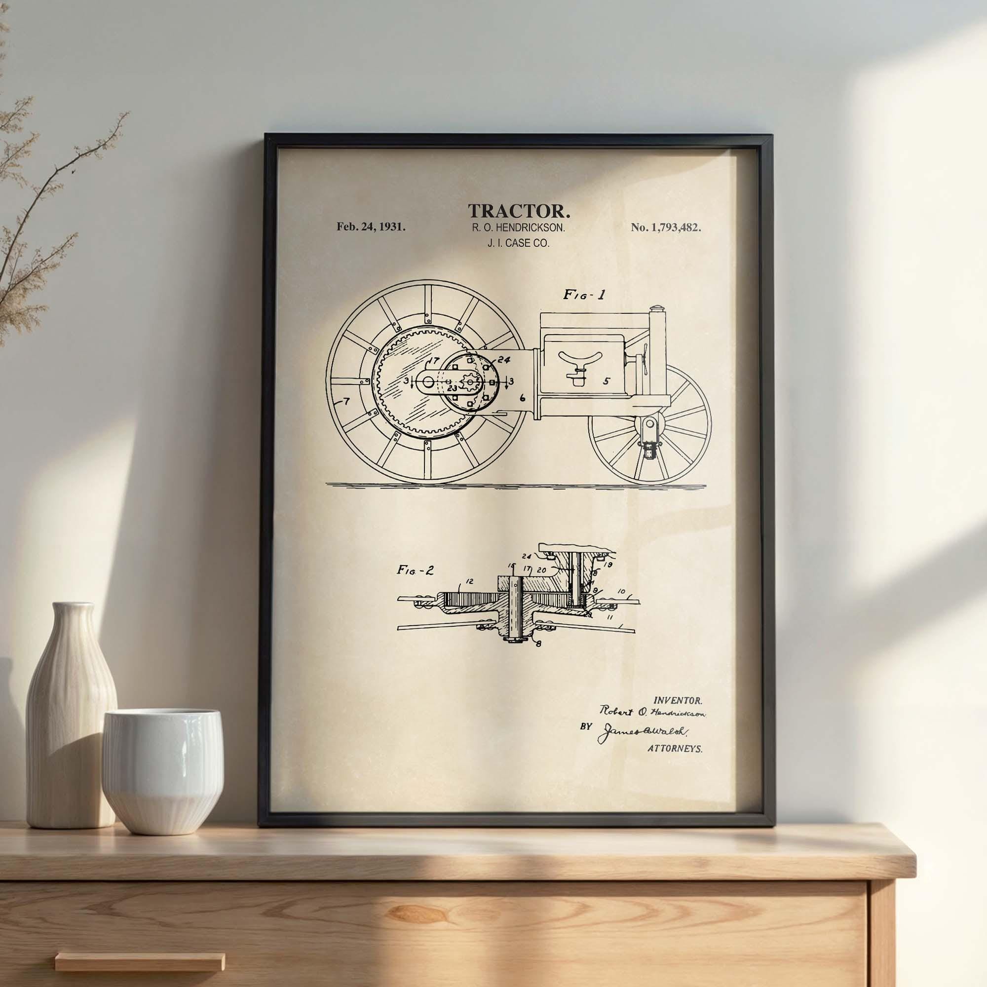 Türschild / Werkstattschild IHC CASE Oldtimer Traktor – Tolles Geschenk Für Traktorfans