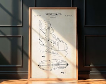 Hockey Skate Patent Kunstdruck | DIGITALER DOWNLOAD | 1150V