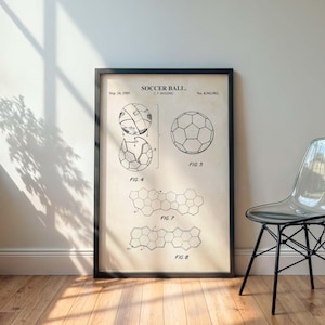 Soccer Wall Art | Soccer Ball Patent Art Print | Soccer Room Decor | PRINTABLE DIGITAL DOWNLOAD | 1099V