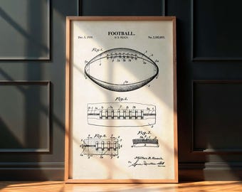 Football Wall Art Poster | Football Patent Print | DIGITAL DOWNLOAD | 1144V