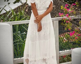all white maxi dress