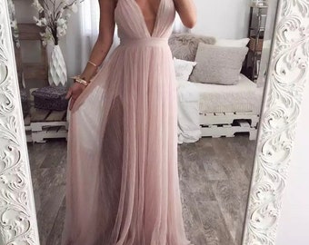 backless maxi dress casual