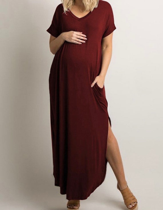 Maternity Ruffle Trim Shirred Waist Midi Dress | Tenue pour femme enceinte,  Mode femme enceinte, Tenues femme enceinte