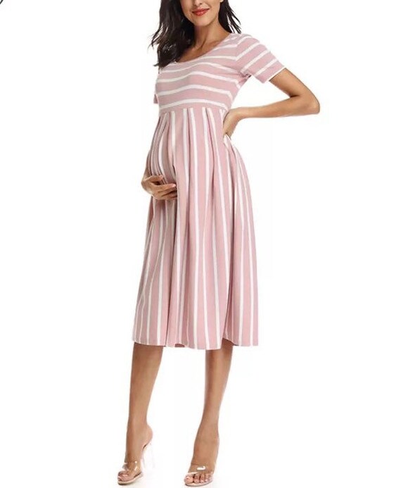 Women's Maternity Sleeveless Cartoon Cute Print Pregnanty Casual Dresses UK  | eBay