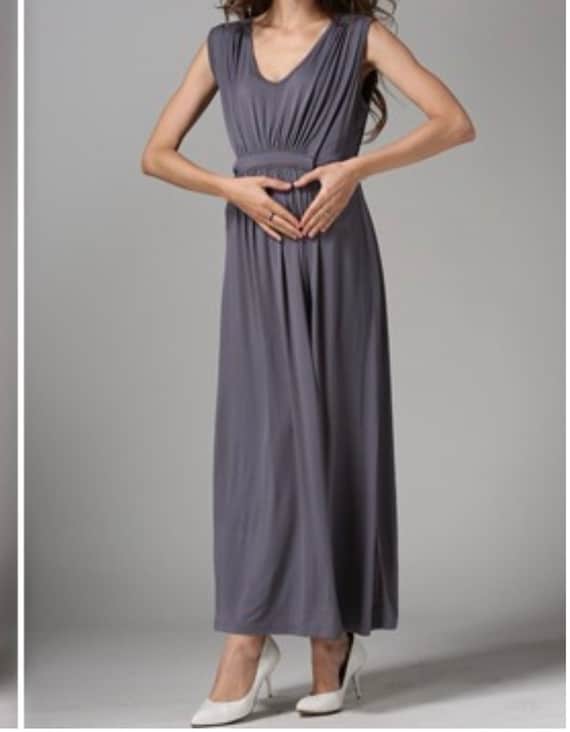 Francesca Maxi Maternity Dress Nightshadow Blue - Maternity Wedding Dresses,  Evening Wear and Party Clothes by Tiffany Rose US