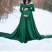 Pregnancy Women Velvet Dress Fashion Autumn Winter Clothes Casual V Neck Long Sleeve Tailing Maxi Gown Photo Shoot Prop 