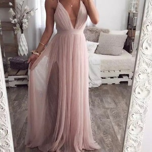 Strap striped mesh lace split women dress Sexy deep v neck backless maxi dress Autumn winter long party dress vestidos