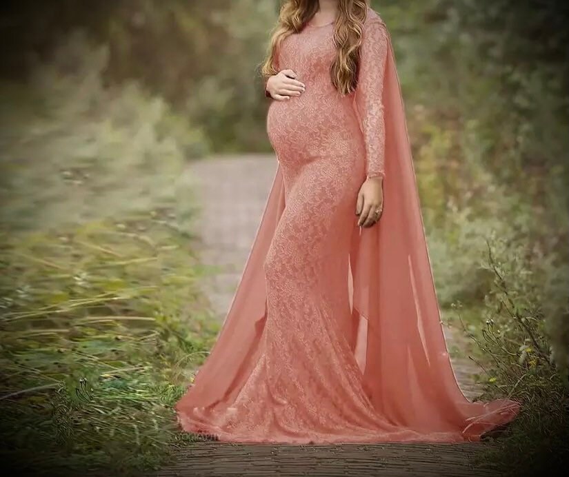 Maternity Dress for Photo Shoot Lace 