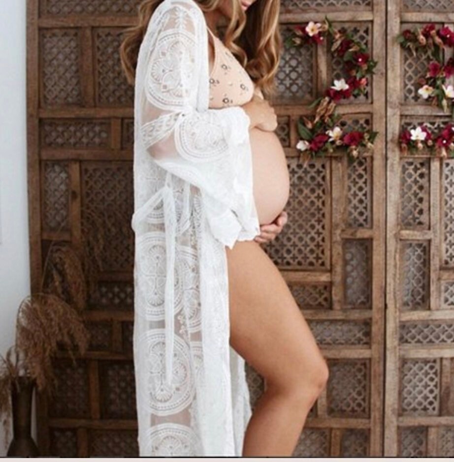 Maternity lace on sale kimono
