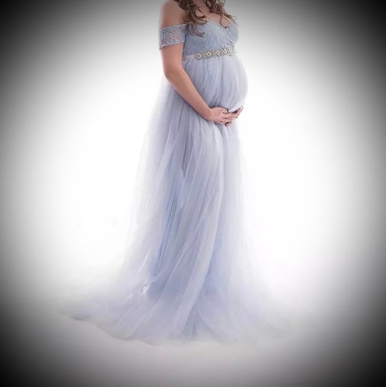 Tulle Maternity Dress For Photo Shoot Pregnancy Long Tulle Dress For Photography Baby Shower Dresses Maternity Photography 