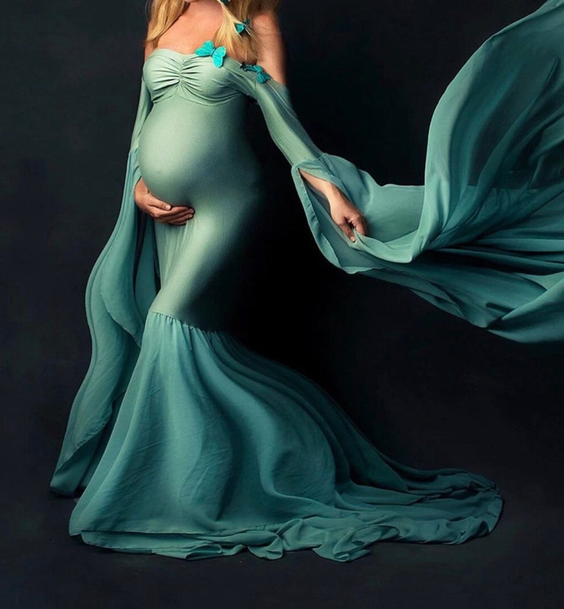 Maternity Photo Shoot Long Dresses Baby Shower Dresses Etsy