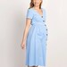 Button Pocket Maternity Dresses Pregnant Women Office Casual Clothes Cotton Summer Female Plus Size Pregnancy Dress