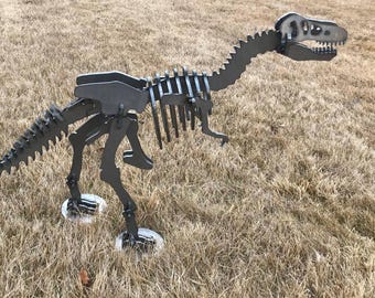 Kit per saldatura di un T-Rex in acciaio / Scultura di dinosauro alta 76 cm / Progetto di costruzione in metallo tagliato al laser