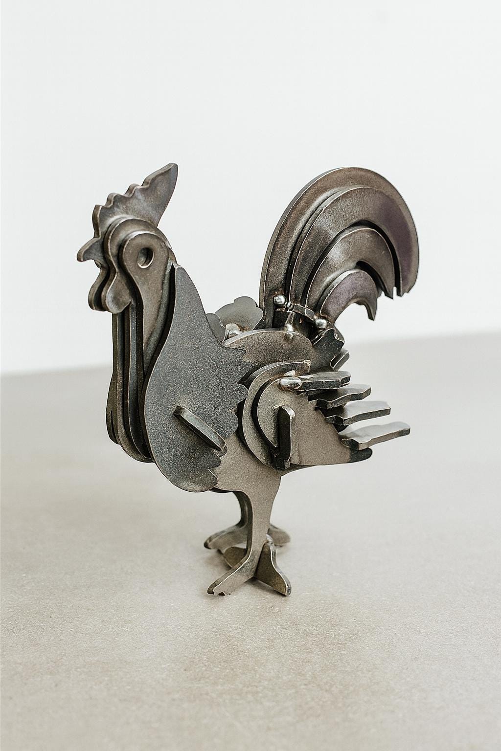 そしじ　３Dアート　9301A 3D Metal Rooster Puzzle | CNC Plasma/laser DXF File Only | Weld