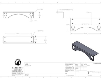 9" monteringsfäste för svetsflaska: DXF- och STEP-fil (digital nedladdning)