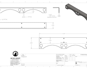 Staffa di montaggio doppia per bombola di saldatura da 9": file DXF e STEP (download digitale)