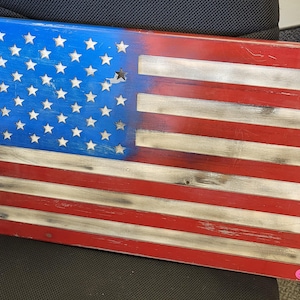 American Flag CNC File | Laser Cut / CNC Router DXF & Drawing | Digital Download | Wood or Metal Wall Art Design