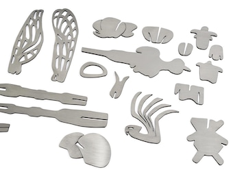 Kit puzzle 3D in metallo a forma di libellula: progetto di saldatura fai da te, scultura in acciaio non assemblata
