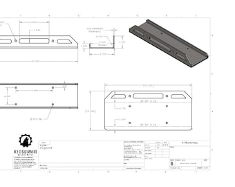 Winch Mounting Base Plate DXF & STEP Files | 10 x 4.5 Bolt Pattern | Digital Download