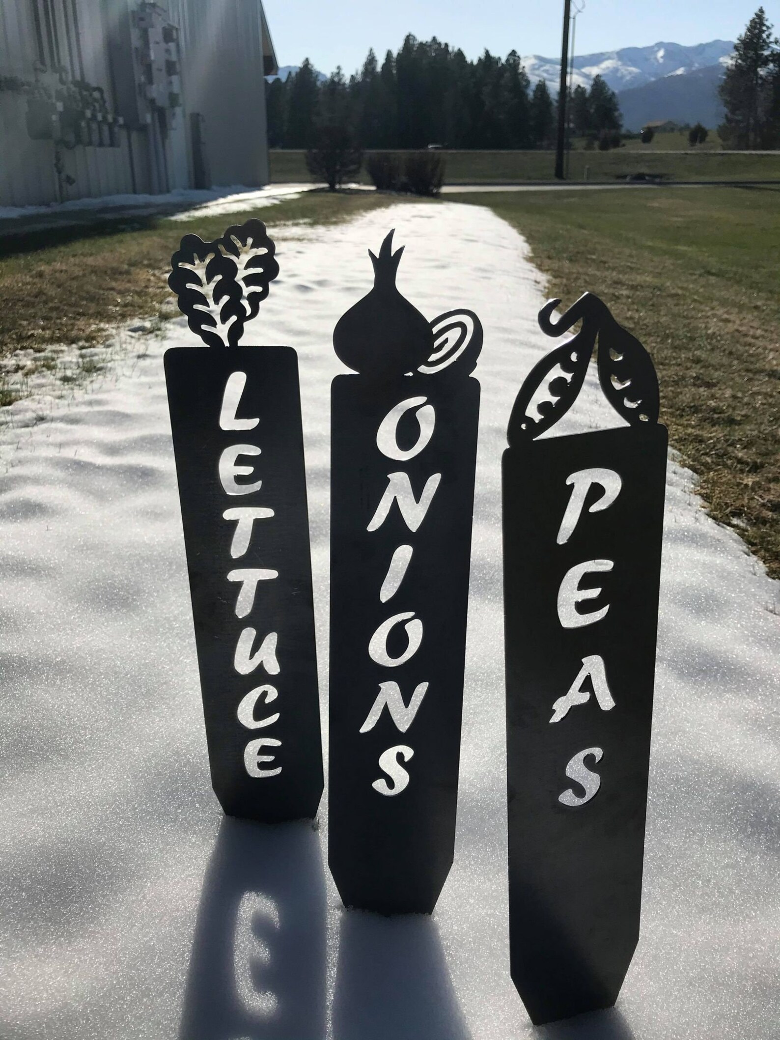 Metal Garden Row Markers High Definition Garden Stakes with Etsy