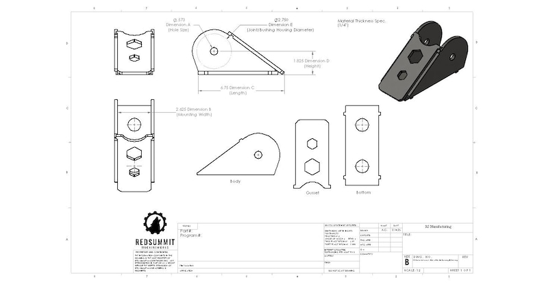 HD Frame Link Mount File (No Bending Required) image 1