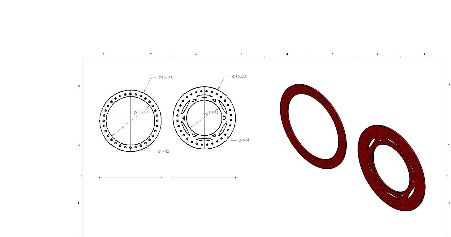 Offroad Wheel Beadlock Ring DXF File: DIY Plasma Cut Design (15-17 Inch ...