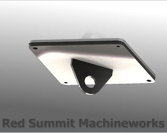 Swing Hanger Bracket Digital Files | STEP 3D Model + DXF Cut Files | 8" Surface Mount | Steel Fabrication Plans