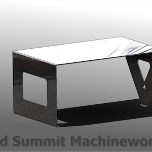 Modern Industrial Asymmetric Coffee Table – 1/4&quot; Steel – 36&quot;x24&quot;x18&quot; – Handmade, Raw Finish, Heavy Duty, Customizable