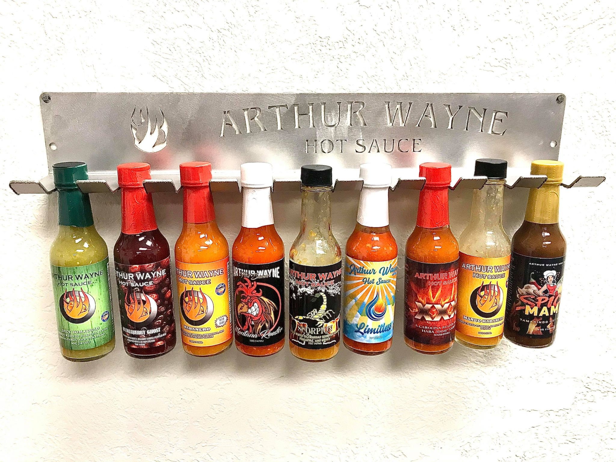 Hot Sauce Rack Stainless Steel Arthur Wayne Hot Sauce Etsy UK