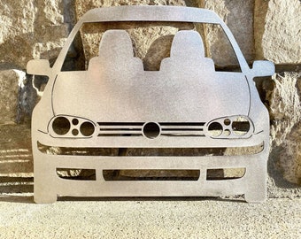 MK4 GTI R32 Sospensione a parete in metallo / Volkswagen GTI Anteriore / VW Golf Car Wall Art / Volkswagen Lover Gifts / Taglio laser da Red Summit