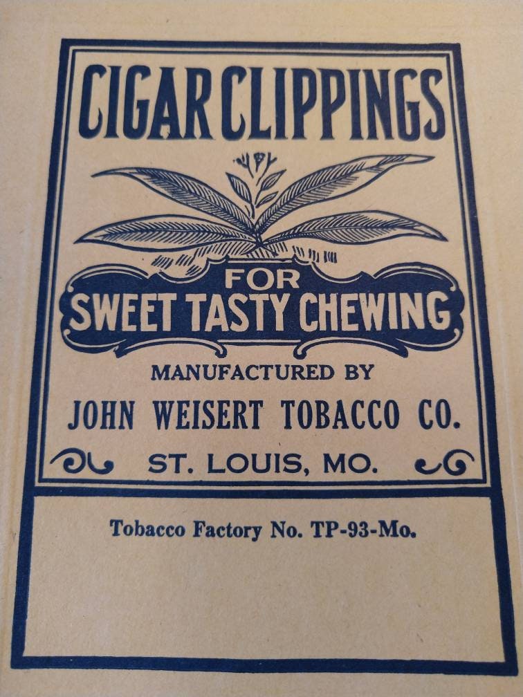 NOS John Weisert Tobacco Cigar Clippings Envelope - Etsy India