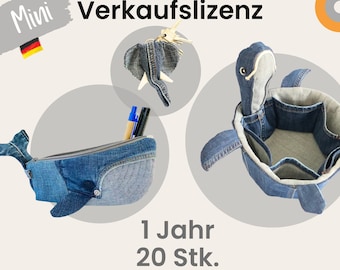 Mini Verkaufslizenz, 20 Stück pro Jahr für 1 jotdot Schnittmuster, deutsche Version