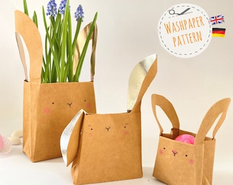 Bunny Bag pattern / sewing tutorial / pdf download / 3 sizes / washpaper sewing pattern