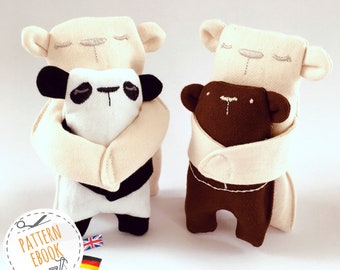 individual cuddly toys + child-safe sewing + quick and easy + instructions & cuts + The URSA bear family