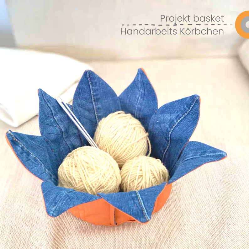 Fabric Basket Sewing Pattern and Tutorial Pdf Sew Basket in - Etsy