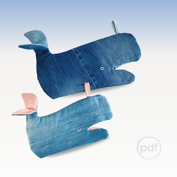 sew an oven mitt / oven glove whale sewing pattern pdf