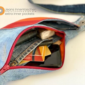 Sömnadsmönster för en magväska med en extra ytterficka, instruktioner i PDF-format, hur man syr en väska av gamla jeans bild 4