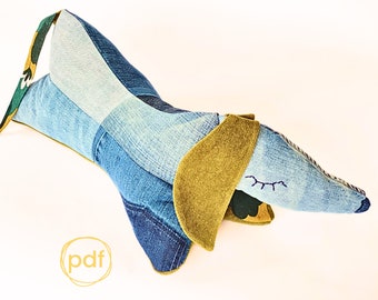 Neck pillow sewing pattern, dachshund pattern, pdf download