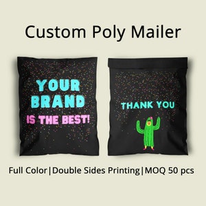 Custom Poly Mailer Bags with Logo, Postal Bags with Full Color Print, Custom Packaging For Small business MOQ50PCS, Ship in 48 Hrs!