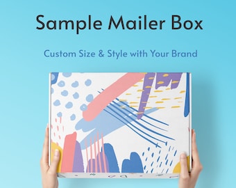 1 Sample Custom Mailer Box | Shipping Box | Customized Gift Box | Custom Sizes and Flat Box Available | Full Area Print｜Full Colour Print