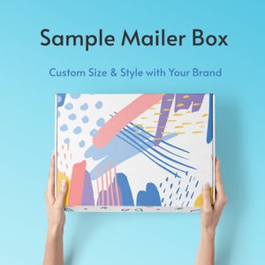 1 Sample Custom Mailer Box | Shipping Box | Customized Gift Box | Custom Sizes and Flat Box Available | Full Area Print｜Full Colour Print