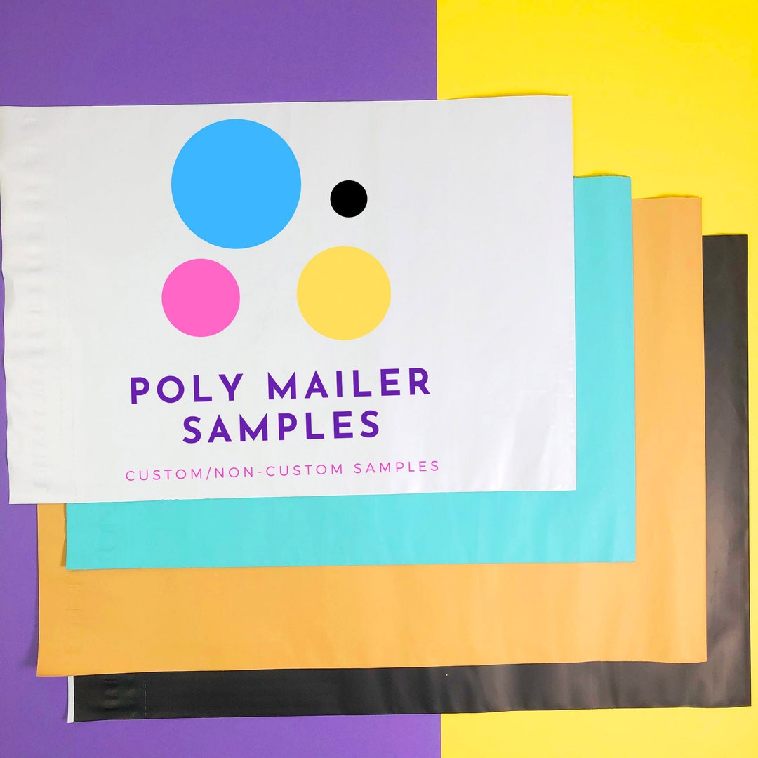 Matte Poly Mailer Sample Sets Custom Poly Mailers All Sizes in One Bag