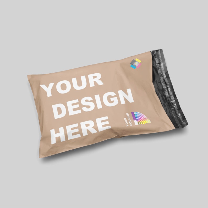 Custom Print Poly Mailers 12x152/30cmx38cm5cm Tan Etsy