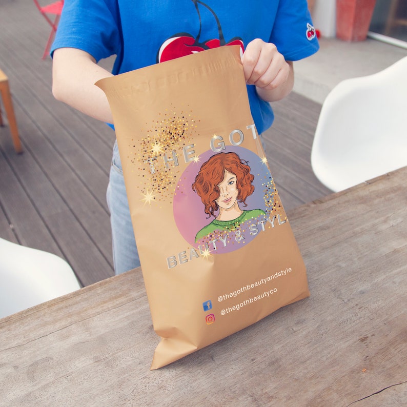 Custom Print Poly Mailers 12x152/30cmx38cm5cm Tan Etsy