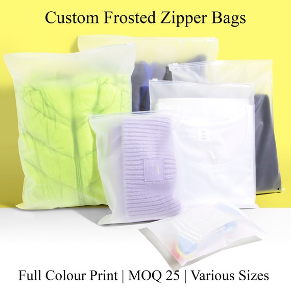 Custom Frosted Zipper Bags, Printed Ziplock Bag, Full Colour Print, Custom  Package Bags for Clothing, PE Plastic Ziplock Bags K1JQ 