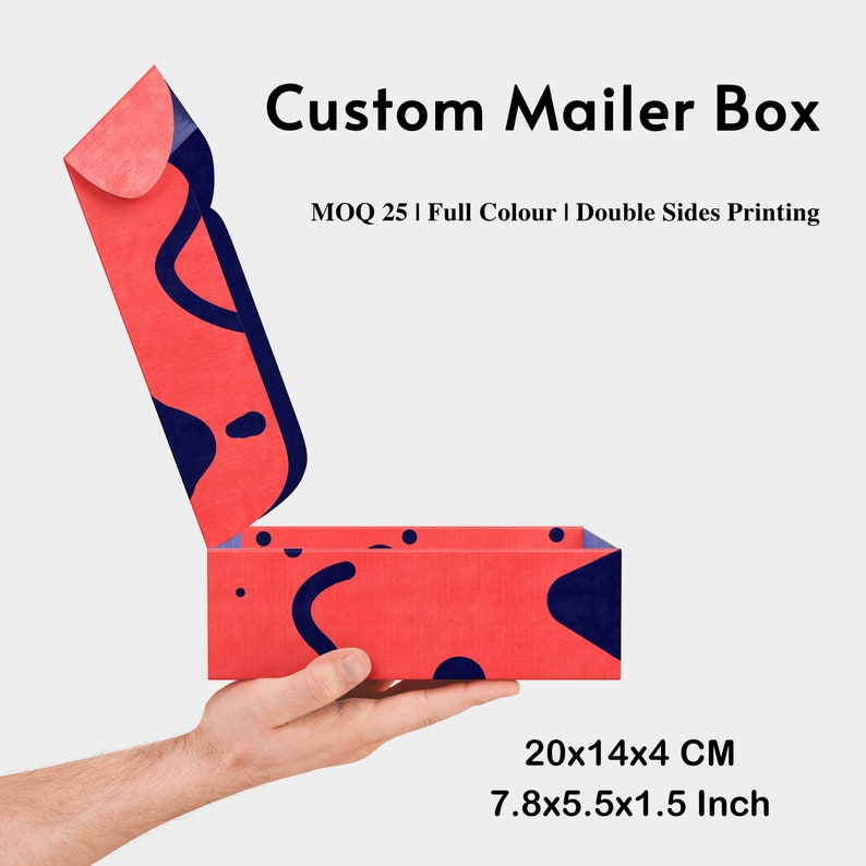 7 3/4''x5 1/2''x1 1/2'' Custom Printed Etsy