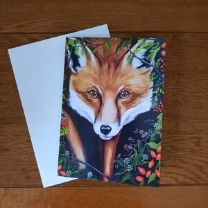 Kitsune - Carte de voeux vierges et enveloppe renard