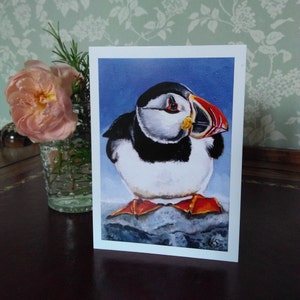 Puffed Up - cartão em branco Puffin